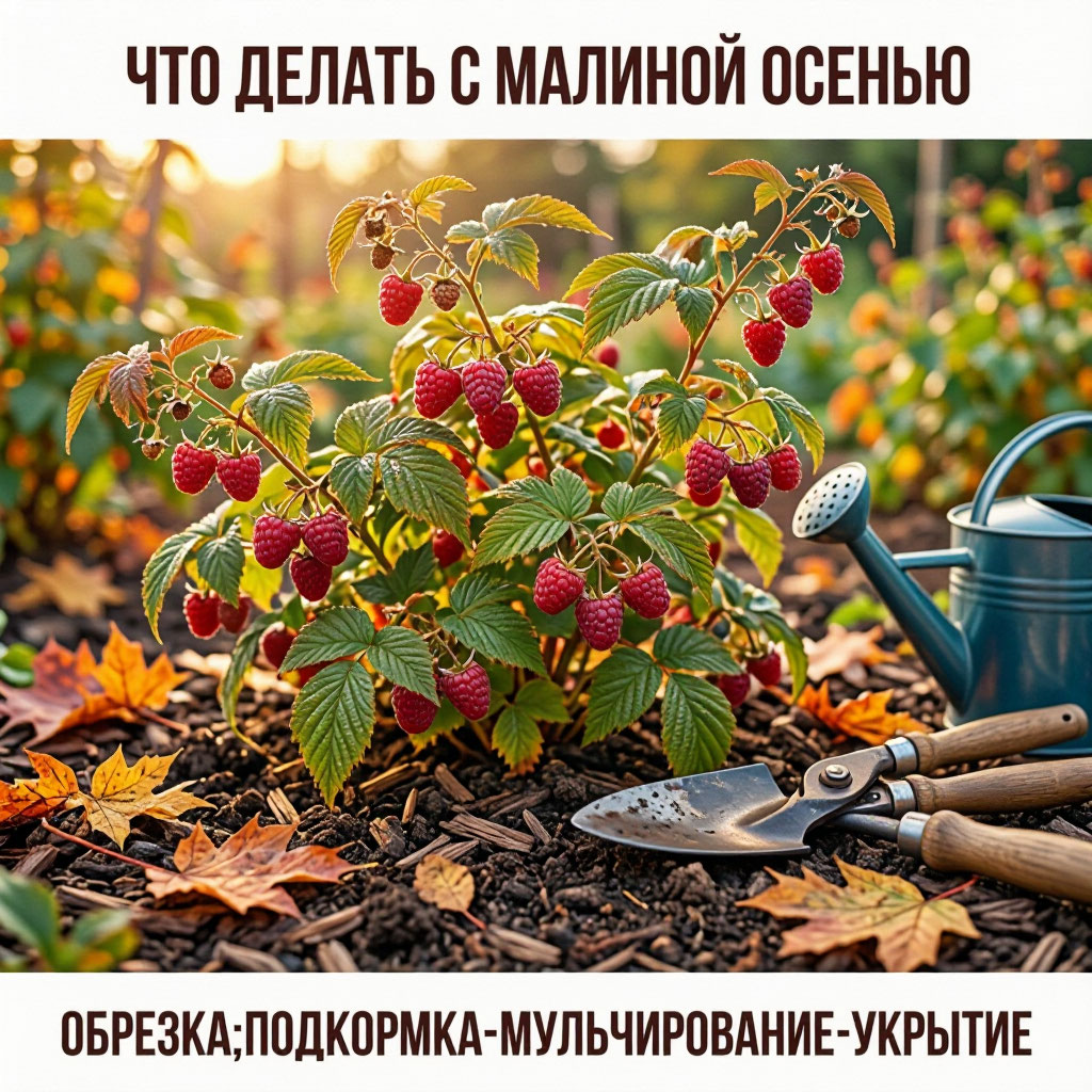 Осенний уход за малиной
