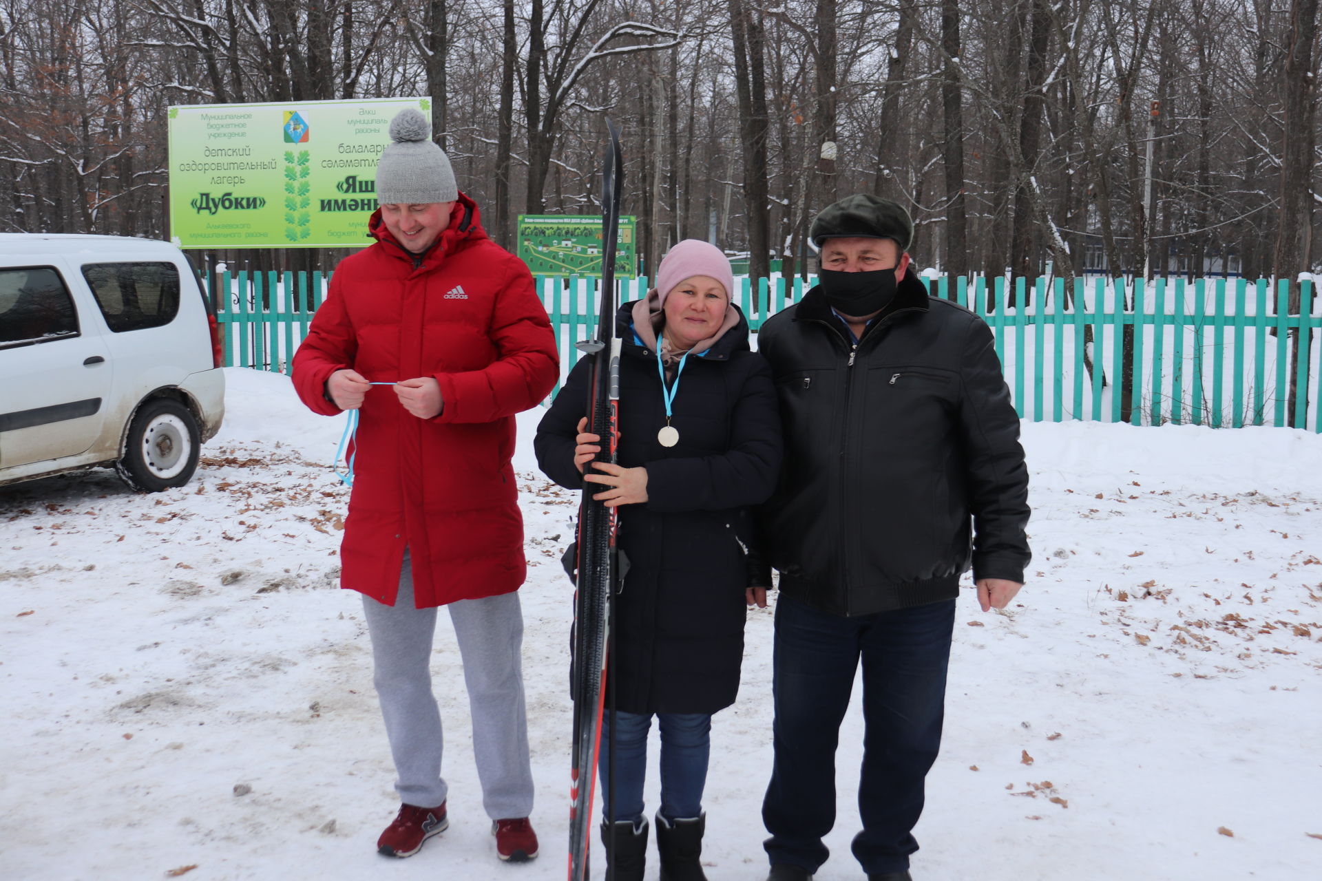 В Алькеевском районе прошли первые лыжные гонки 2021 года