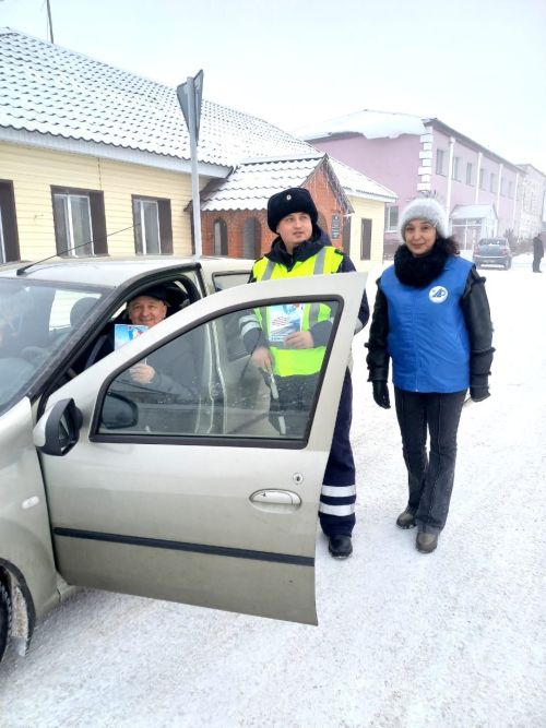 Сотрудники отделения Госавтоинспекции ОМВД России по Алькеевскому району  поздравили жителей с Новым годом