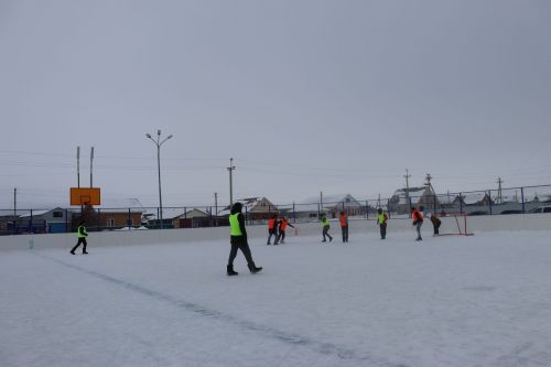 Футбол на льду среди молодежи