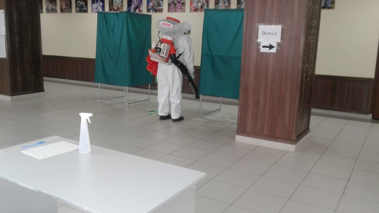 В Алькеевском районе дезинфицируют избирательные участки