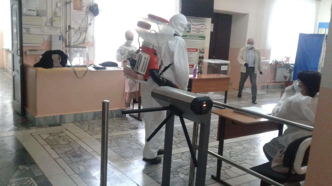 В Алькеевском районе дезинфицируют избирательные участки