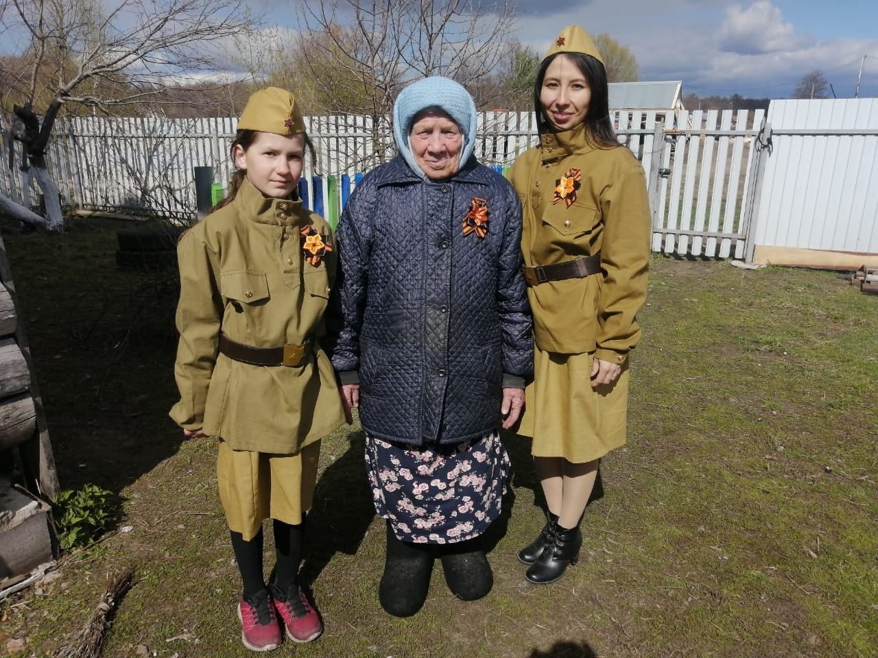 Акция  "Георгиевская ленточка" в Новом Ямкино проходит всегда трогательно