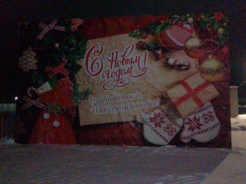 Село Нижнее Алькеево украшают много елок