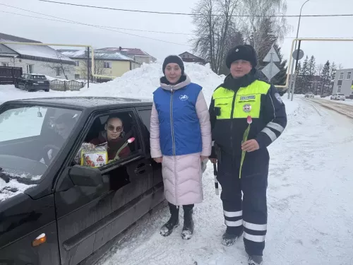 Госавтоинспекция Алькеевского района провела акцию «Цветы для автоледи»
