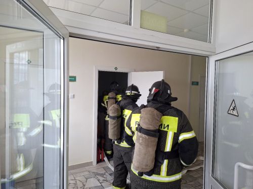 В Базарно-Матакской ЦРБ прошли пожарно-тактические учения