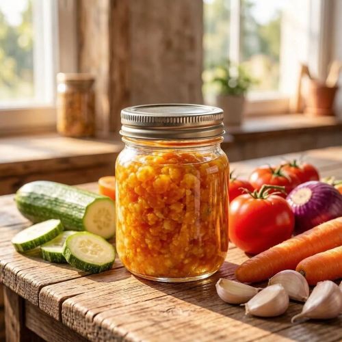 Кабачковая икра «Нежность» с помидорами