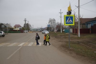 В Базарных Матаках Алькеевского района в этом году сделано 11 пешеходных переходов