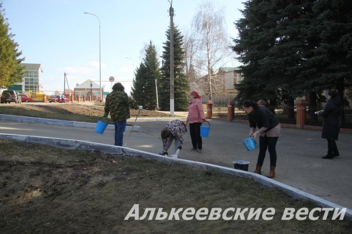 В Алькеевском районе сегодня прошел субботник по очистке улиц, парков