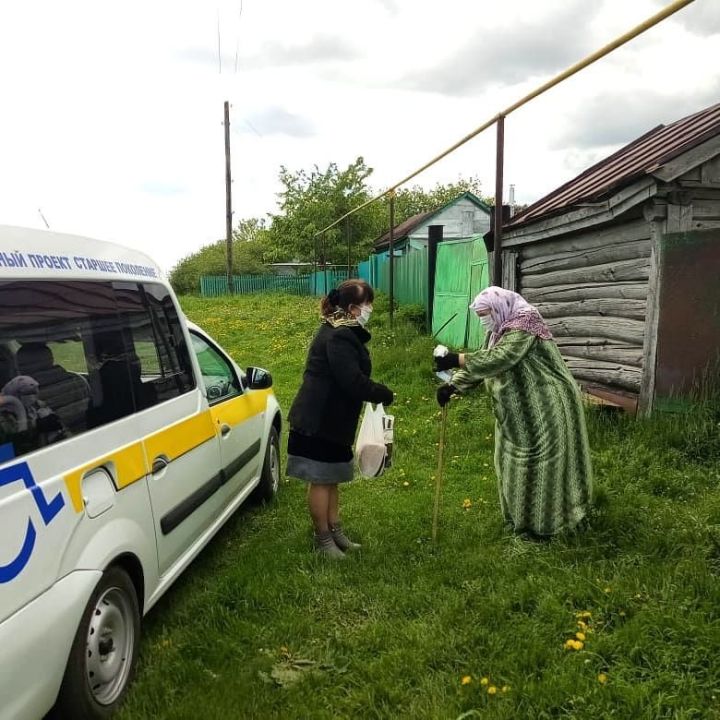 В Алькеевском районе соцработники посещают пожилых избирателей на дому