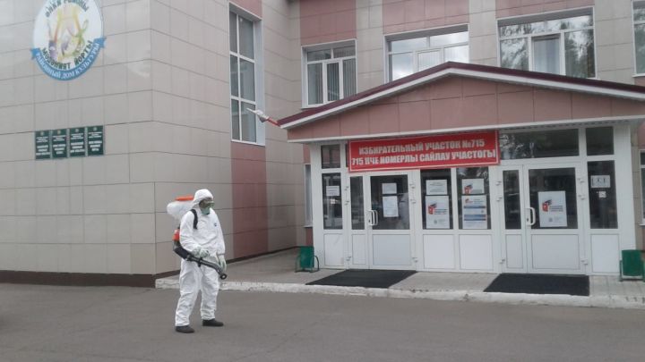В Алькеевском районе дезинфицируют избирательные участки