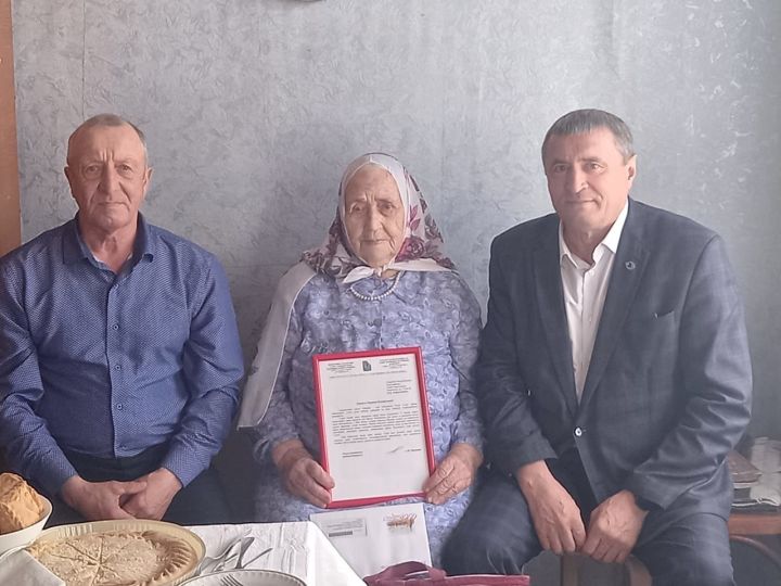 Жительница села Нижнее Алькеево Хайруллина Нурания Кадыровна отметила свое 90-летие