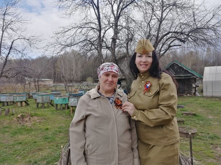 Акция  "Георгиевская ленточка" в Новом Ямкино проходит всегда трогательно